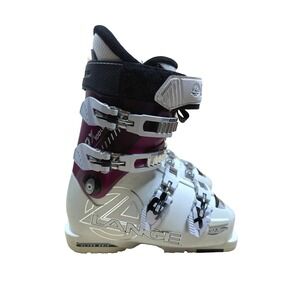 Lange RX 100 LV Womens Ski Boots White Purple 23.5 276mm Thinsulate RL3 Liner